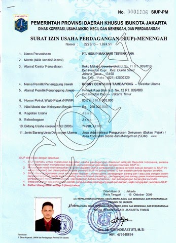 SIUP jasa pendirian pt