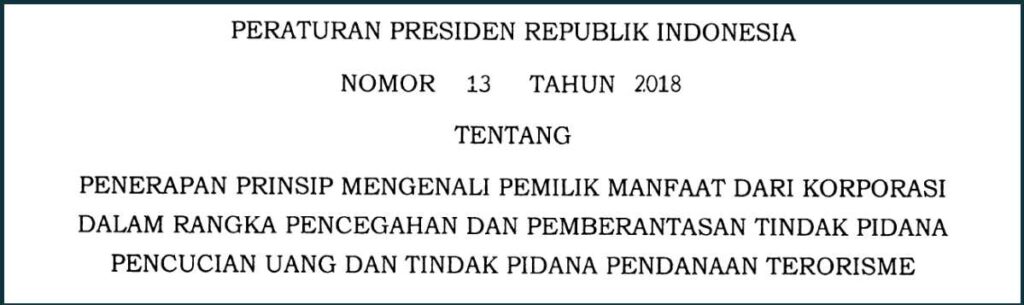dasar hukum lapor bo ppri no 13 tahun 2013
